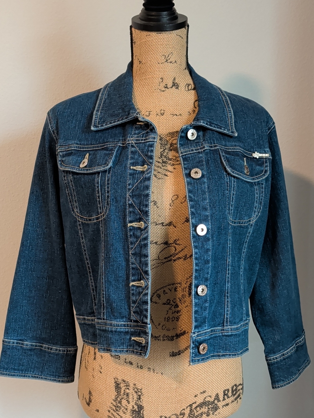DNA Denim Jacket - Durable & Quality Stitched Vintage Style - Size L